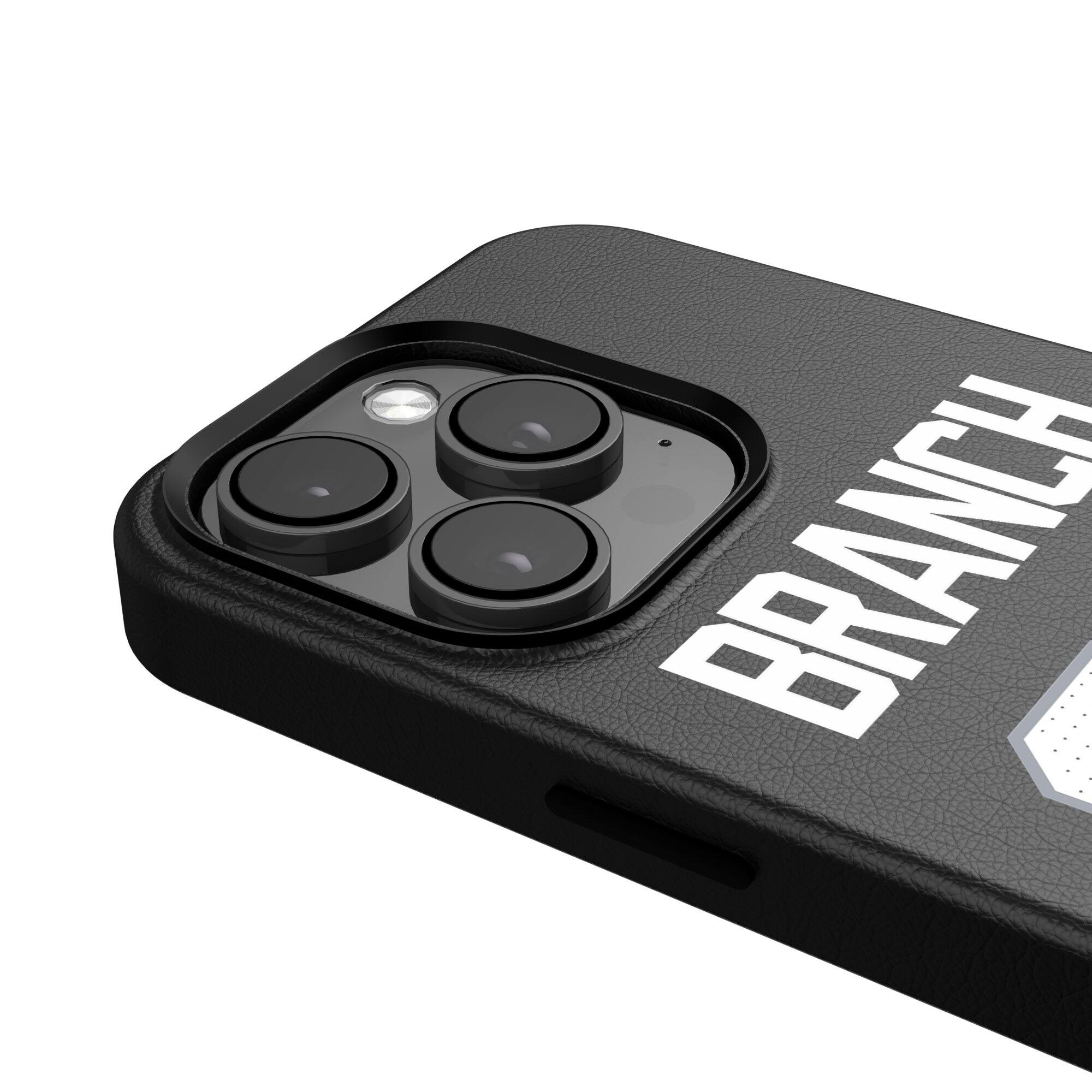 Alt View 3. Keyscaper - Brian Branch-Black Detroit Lions iPhone Magnetic Bump Case - 15 - Black.