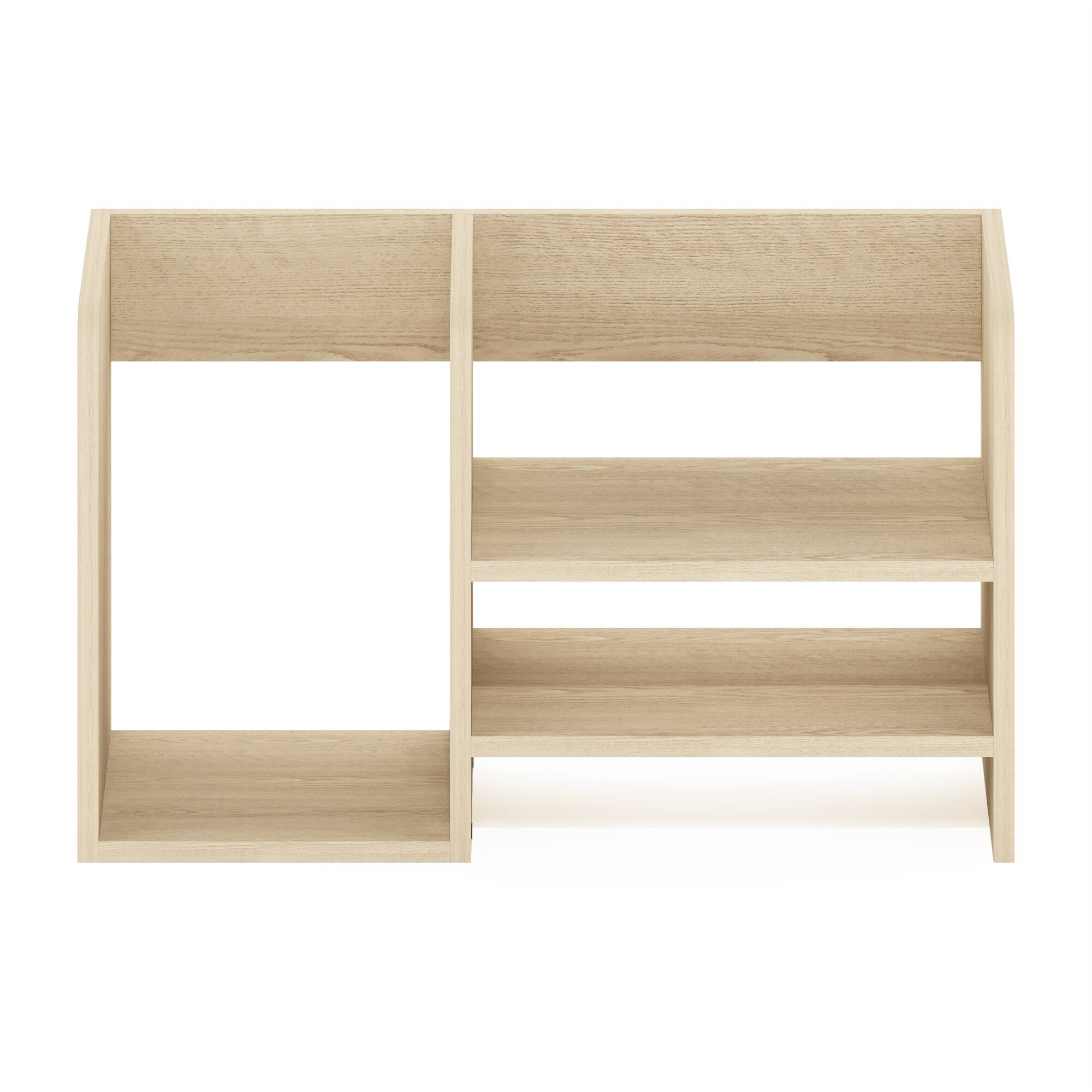 Alt View 2. Furinno - Hermite Wood Desktop Book and Home Office Supplies Storage Organizer - Bauhaus Oak.