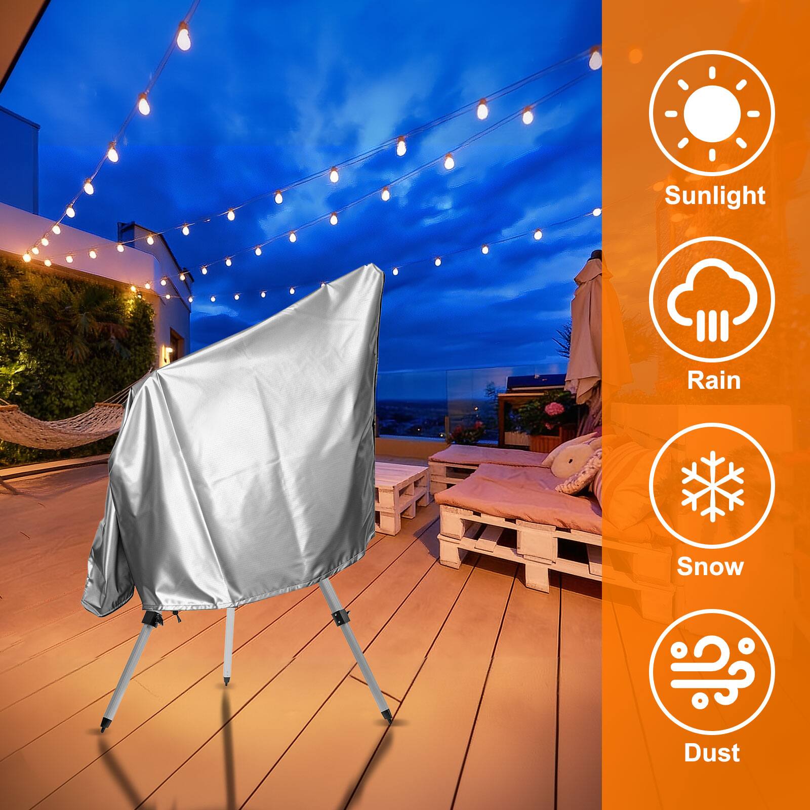 Sunlight  
Rain  
Snow  
Dust