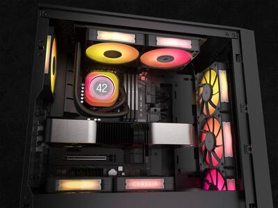 CORSAIR iCUE LINK TITAN 240 RX LCD Liquid CPU Cooler Black CW CORSAIR iCUE LINK TITAN 240 RX LCD Liquid CPU Cooler Black CW