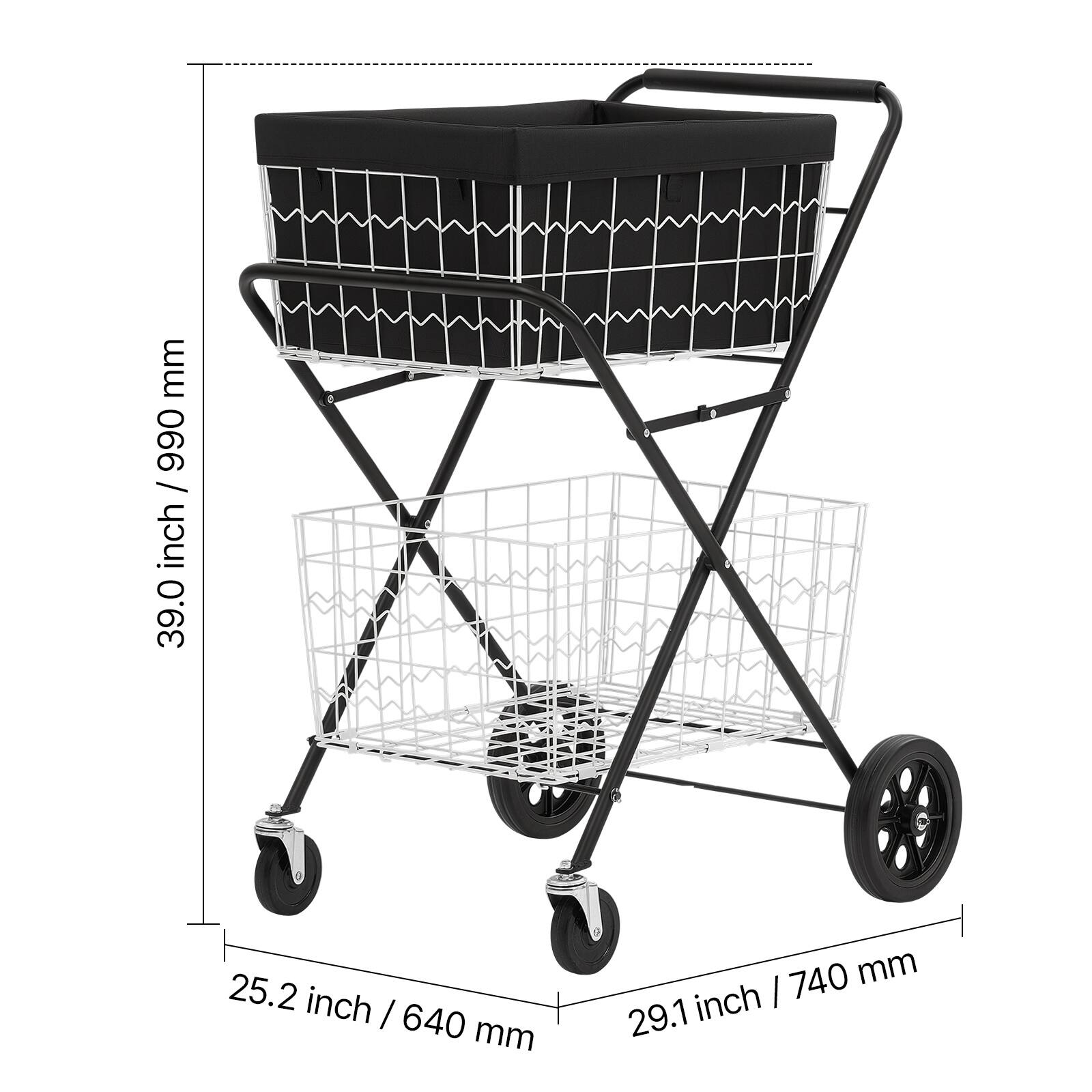 39.0 inch / 990 mm  
25.2 inch / 640 mm  
29.1 inch / 740 mm