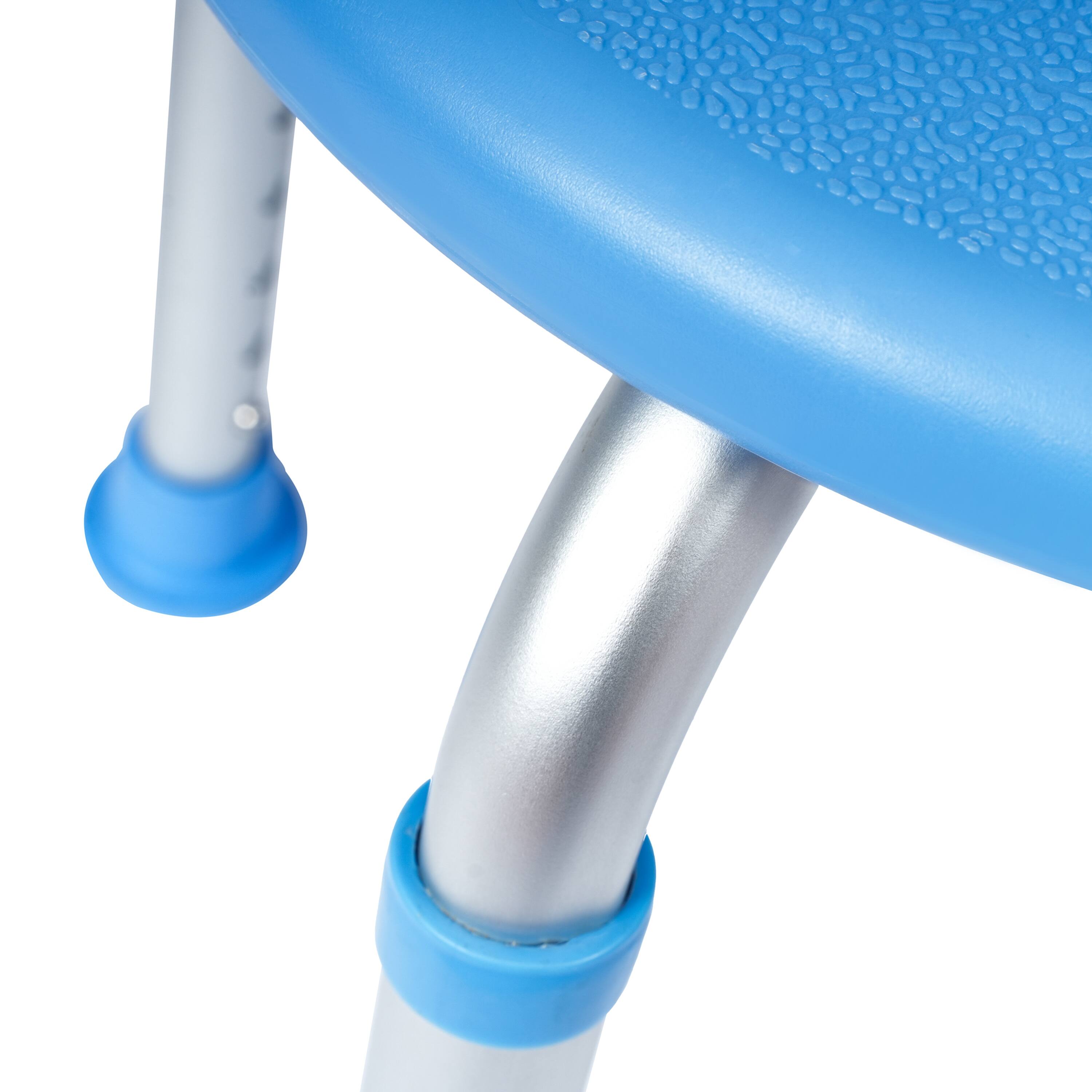 Alt View 8. Emma + Oliver - Tool-Free 300 Lb. Capacity, Adjustable Bath & Shower Stool - Blue.