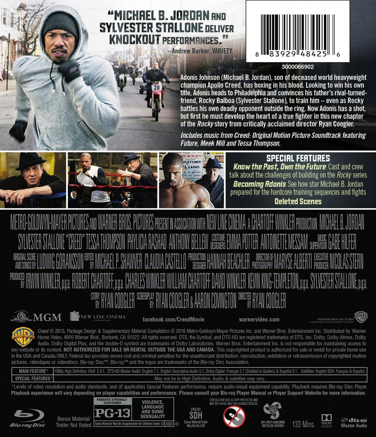 Back. Creed [Blu-ray].