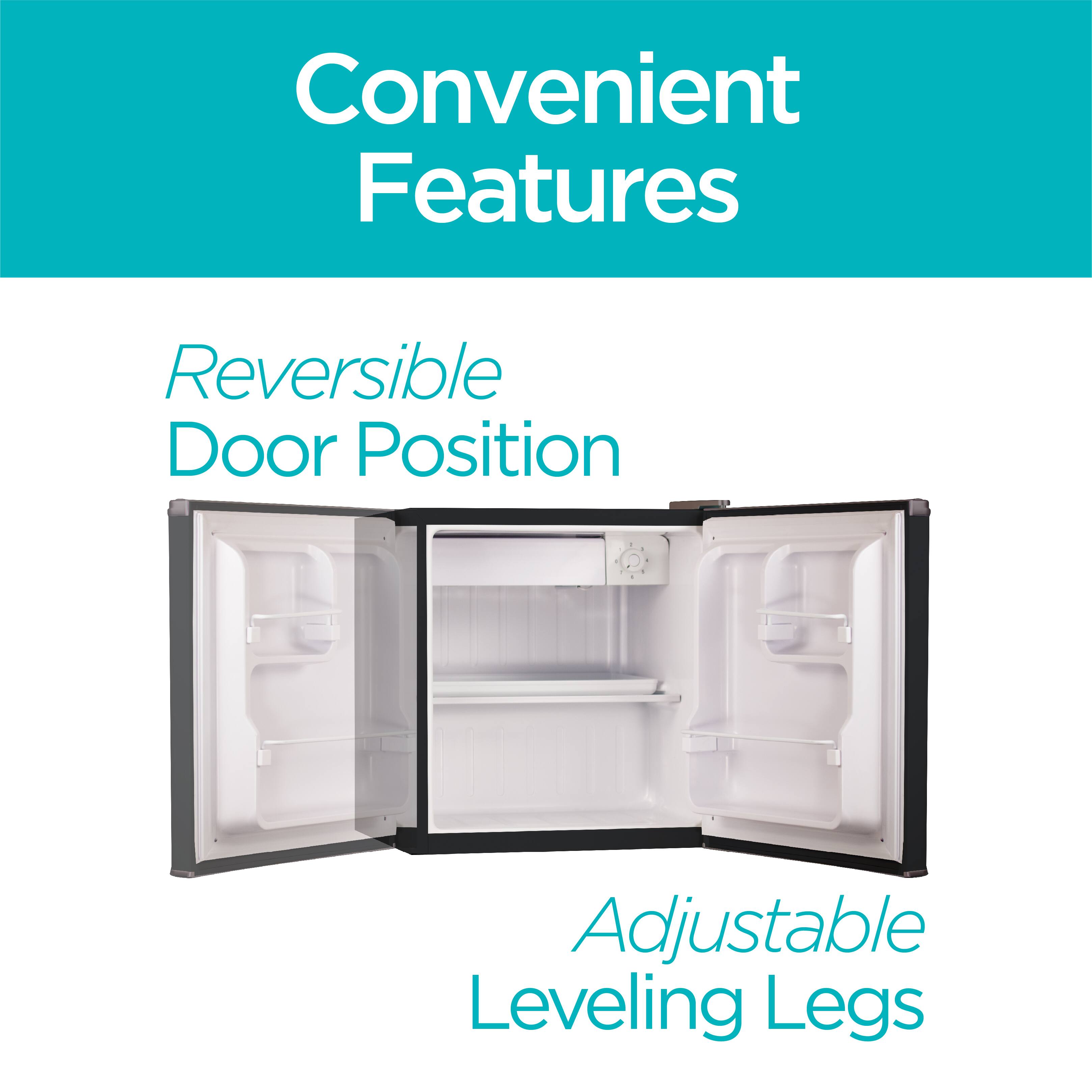 Convenient Features
Reversible Door Position
Adjustable Leveling Legs
