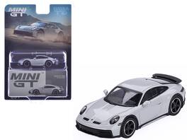 Porsche 911 Dakar Ice Gray Metallic Limited Edition 1/64 Diecast Model Car by Mini GT - Grey Metallic