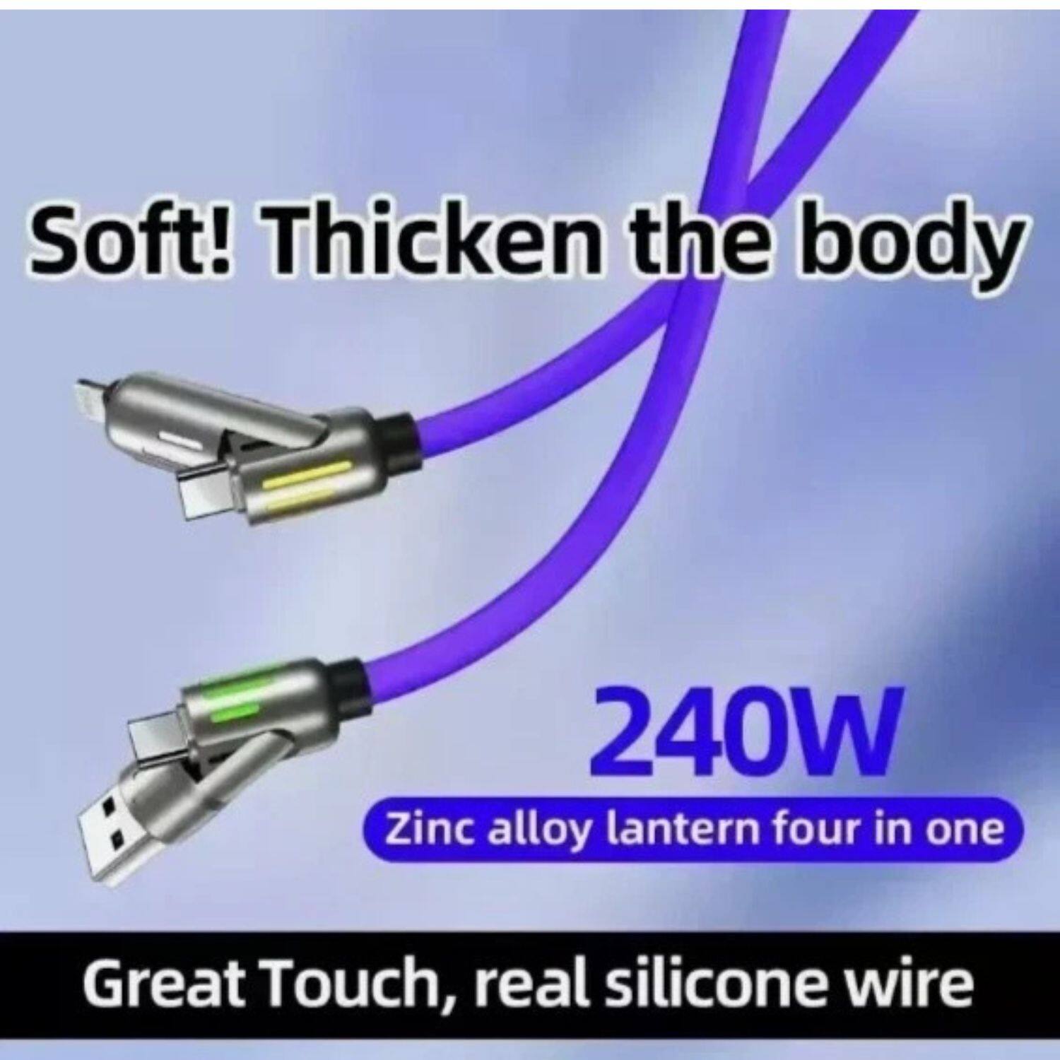 Soft! Thicken the body

240W Zinc alloy lantern four in one

Great Touch, real silicone wire