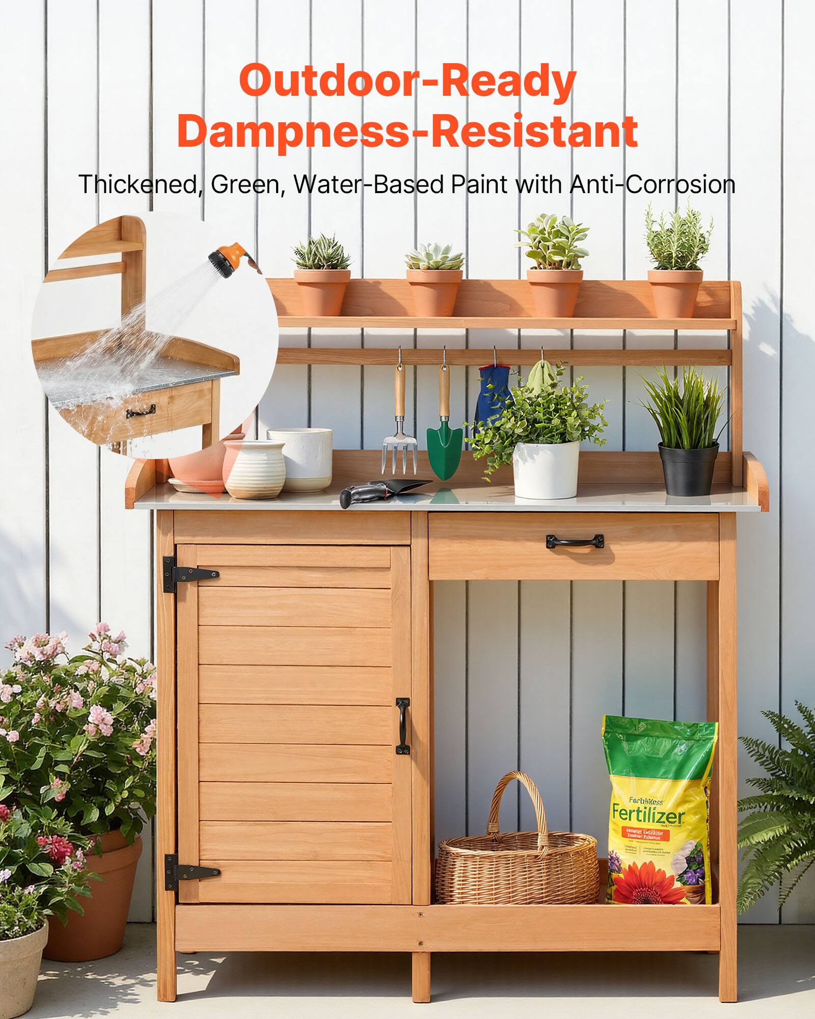 Outdoor-Ready Dampness-Resistant Thickened, Green, Water-Based Paint with Anti-Corrosion