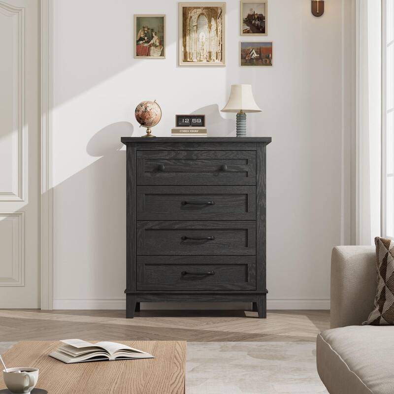 Alt View 2. Babevy - 34.8" Tall Vertical Drawer Dresser with Large Storage - Black.