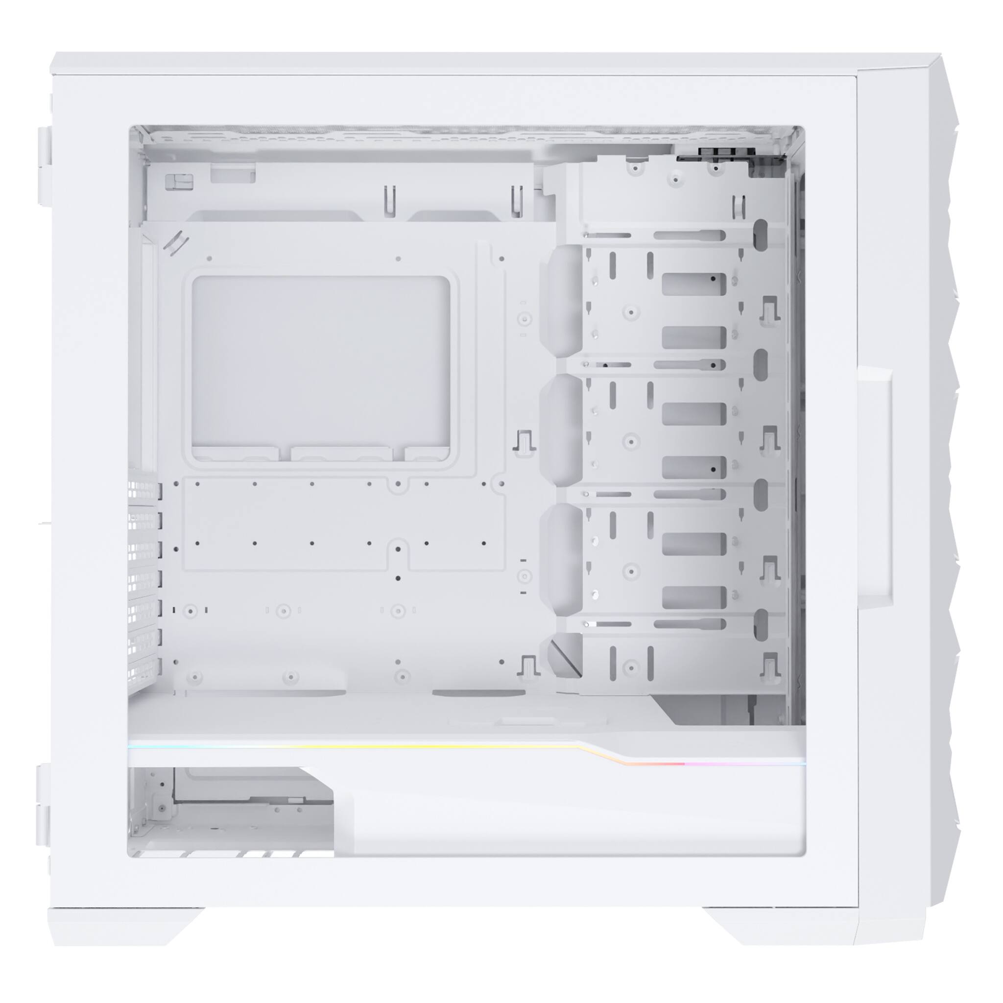 Alt View 5. CyberPowerPC - Kinetic ATX Mid-Tower Front Intelligent Venting PC Case - White.