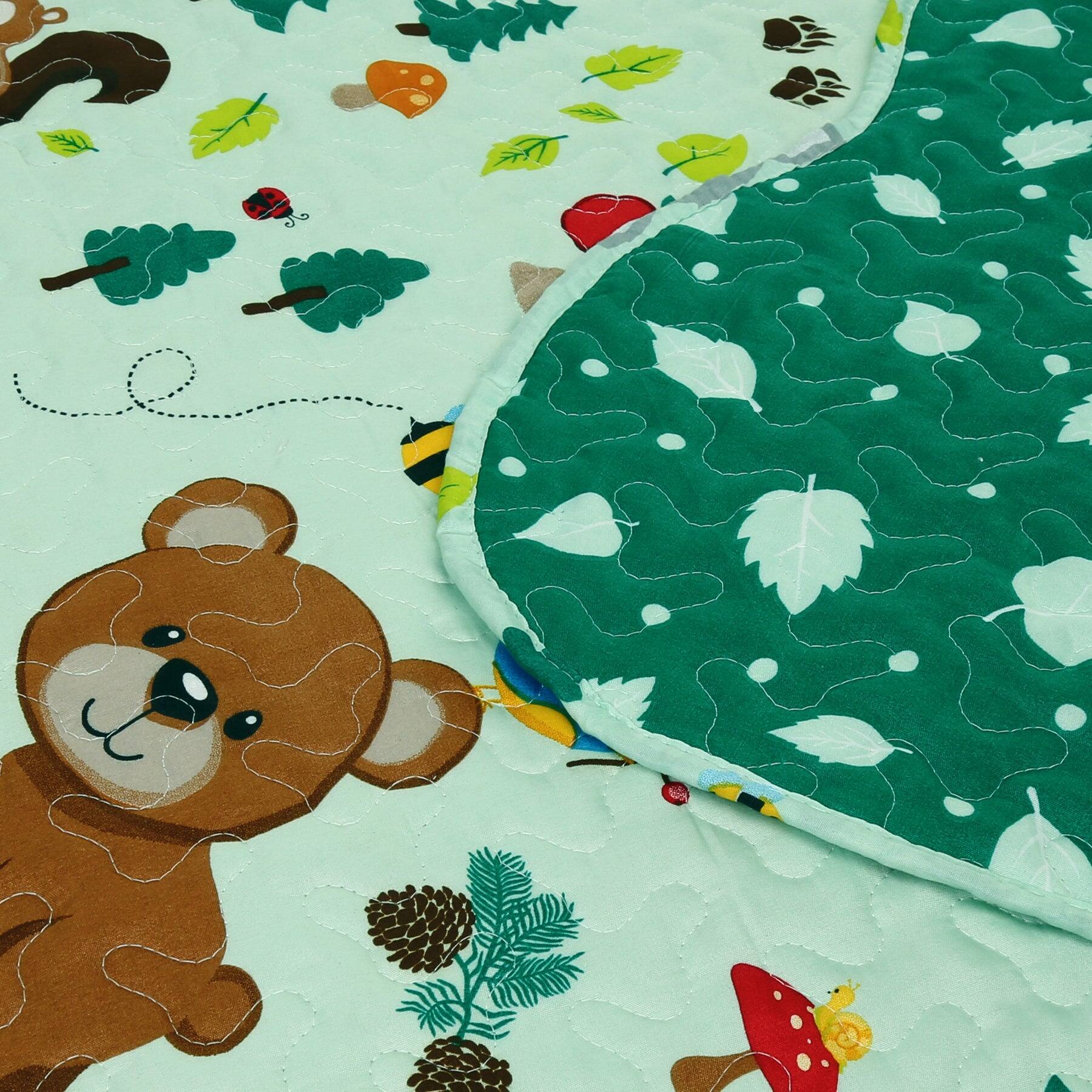 Left. MarCielo - Marcielo Kids Quilt Bedspread Set For Teens Girls Bedding - Green.