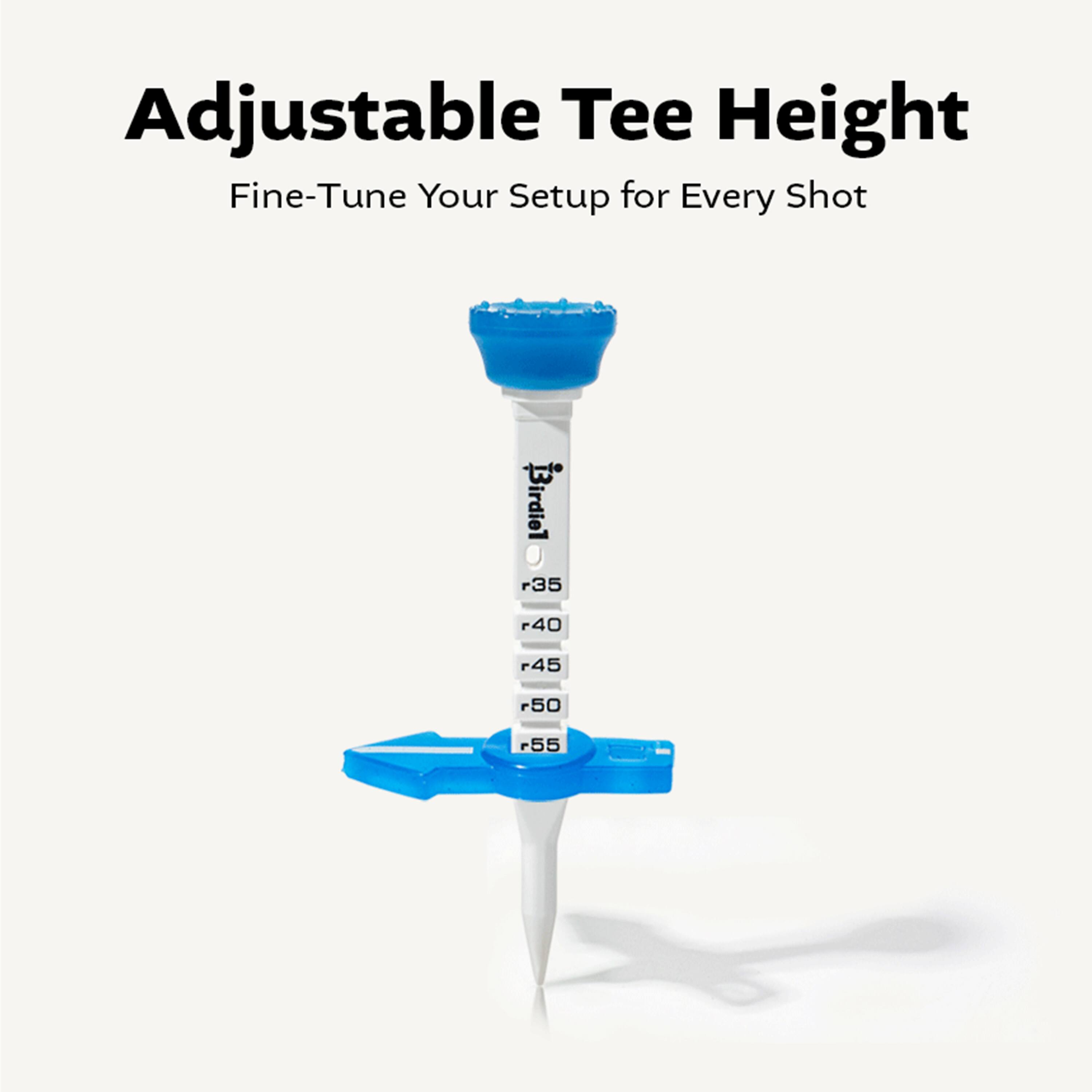Adjustable Tee Height  
Fine-Tune Your Setup for Every Shot  

r35  
r40  
r45  
r50  
r55