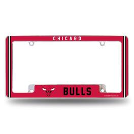 Rico Industries - Chicago Bulls Chrome Metal License Plate Frame with Full Frame Team Color Graphics - Multi