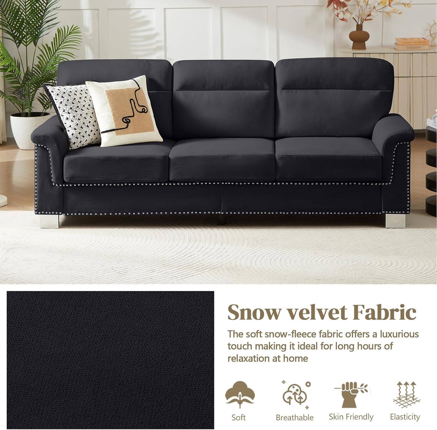 Snow velvet Fabric

The soft snow-fleece fabric offers a luxurious touch making it ideal for long hours of relaxation at home

- Soft
- Breathable
- Skin Friendly
- Elasticity