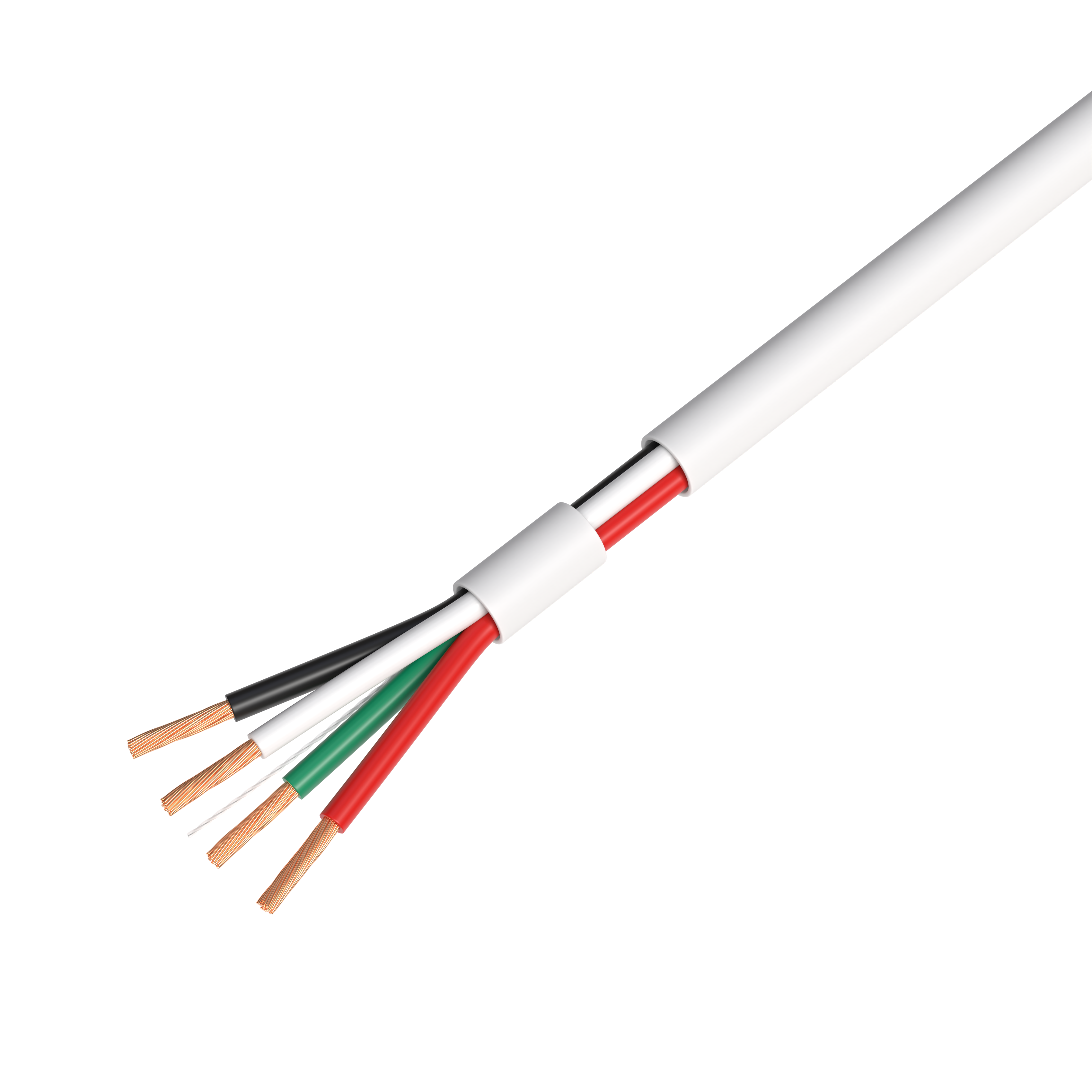 Alt View 2. Cables Direct Online - 16/4 Speaker Wire 100ft OFC Oxygen Free Copper CL3 CMR In-Wall Rated Bulk Cable - White.