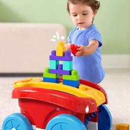 Fisher Price - Mattel - MEGA BLOKS Block Scooping Wagon - Multicolor