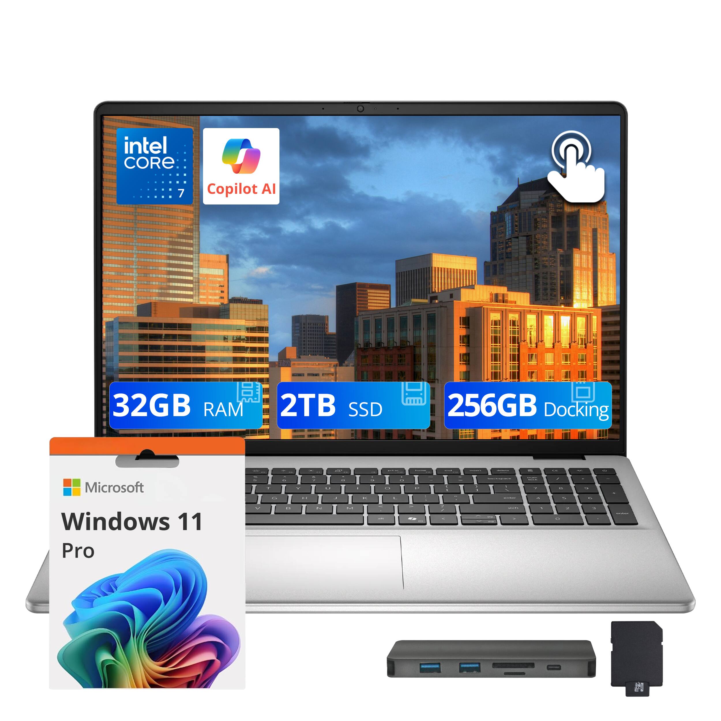 intel CORE 7 Copilot AI 32GB RAM 2TB SSD 256GB Docking - e : e I   - ee e - Microsoft Windows 11 Pro