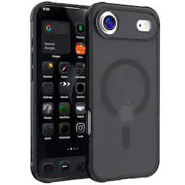 Dteck - Magnetic for iPhone Air Case, Compatible with MagSafe, Military Grade Drop Protection Translucent Matte Phone Cover - Black