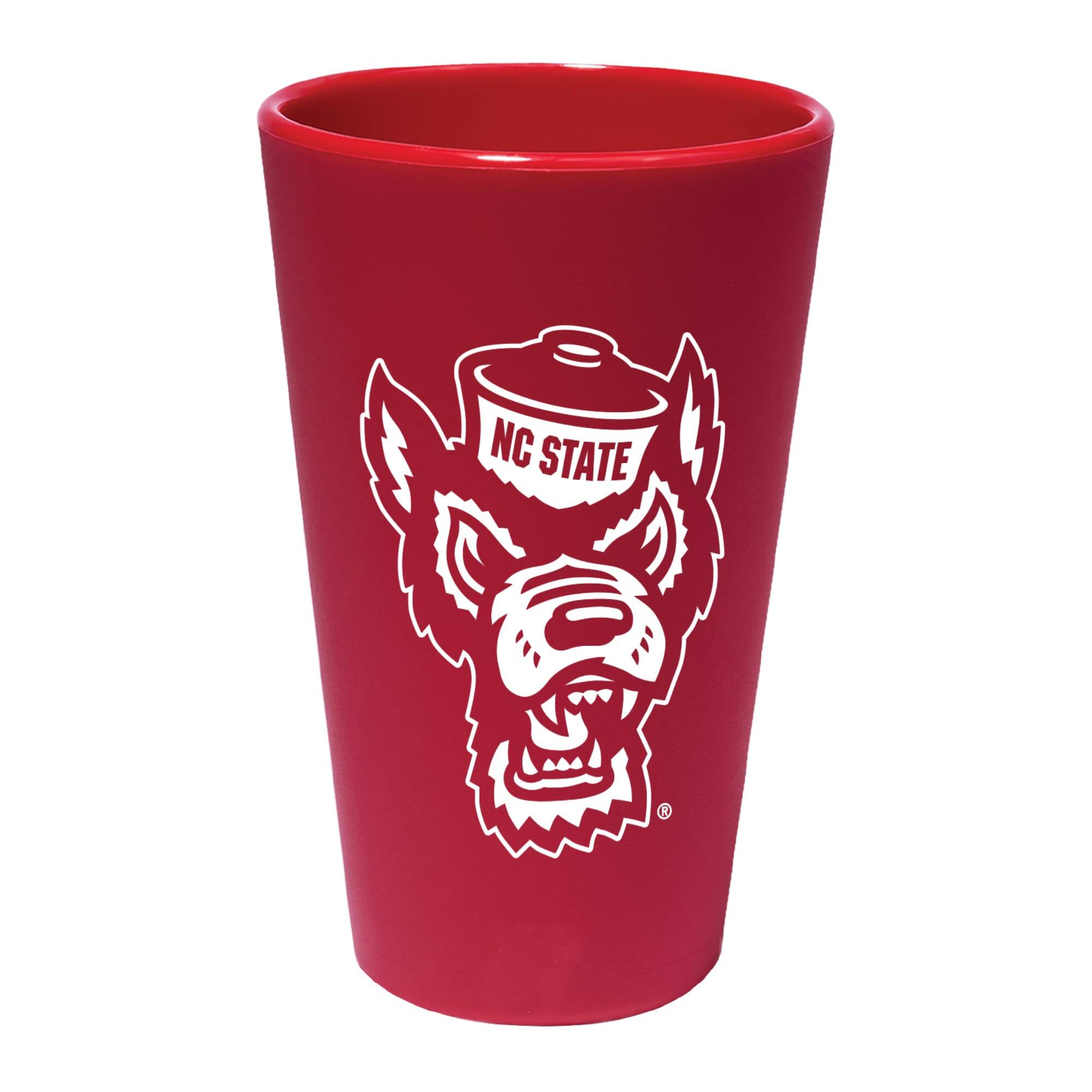 Front. WinCraft - NC State Wolfpack 16oz. Team Color Silicone Pint Glass - Multicolor.