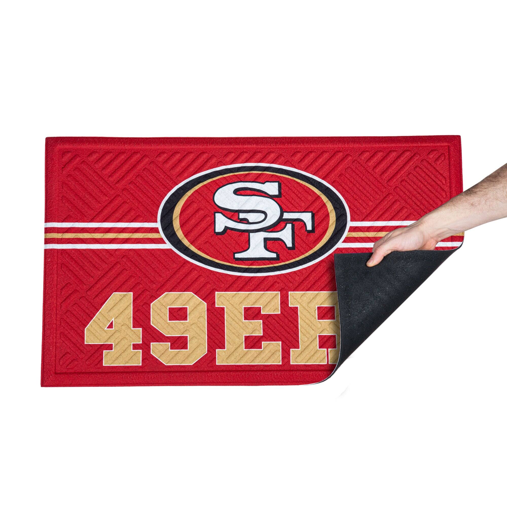 Alt View 1. Evergreen Enterprises - San Francisco 49ers Embossed Door Mat - Multicolor.