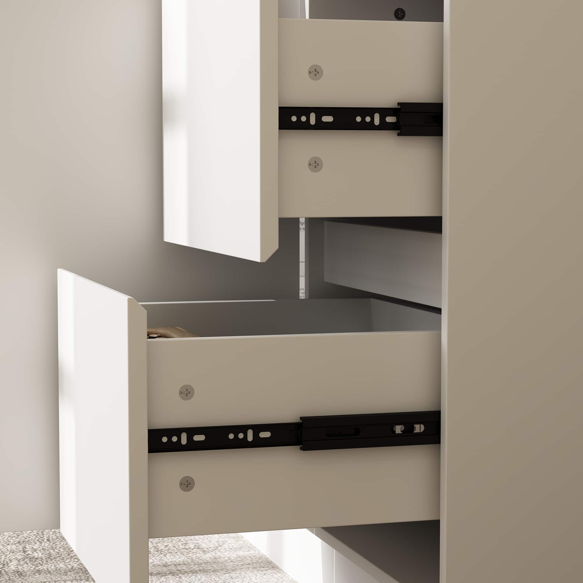 Alt View 6. Famapy - Famapy Electric Height - Adjustable Desk: Silent Slides, Smart Storage & Dual - Mode Use - White.