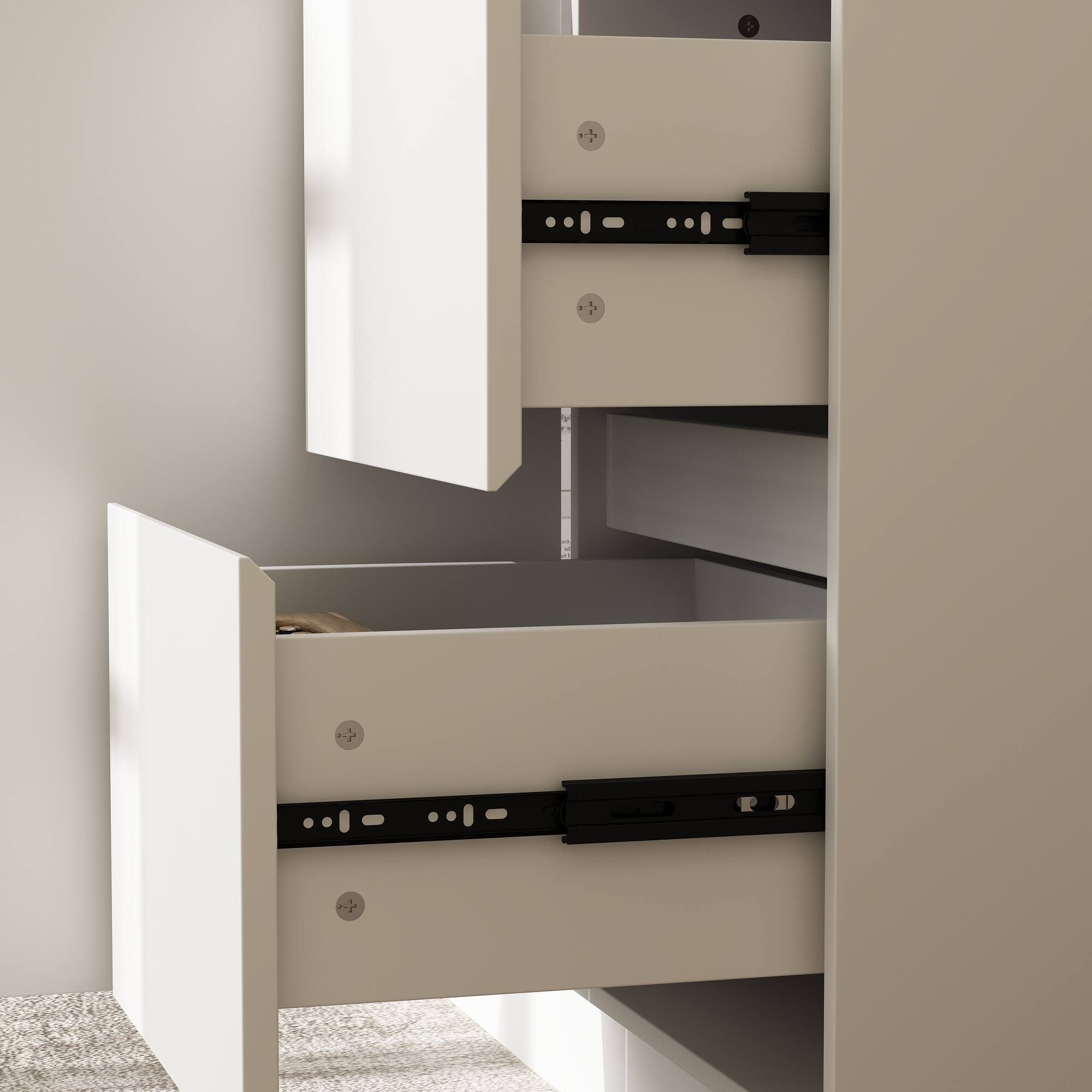 Alt View 6. Famapy - Famapy Electric Height - Adjustable Desk: Silent Slides, Smart Storage & Dual - Mode Use - White.