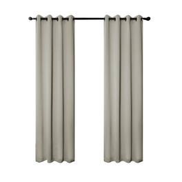 RT Designers Collection - 100% Polyester 250 GSM Riley 100% Blackout Grommet Panel 54" x 45" Grey - Gray
