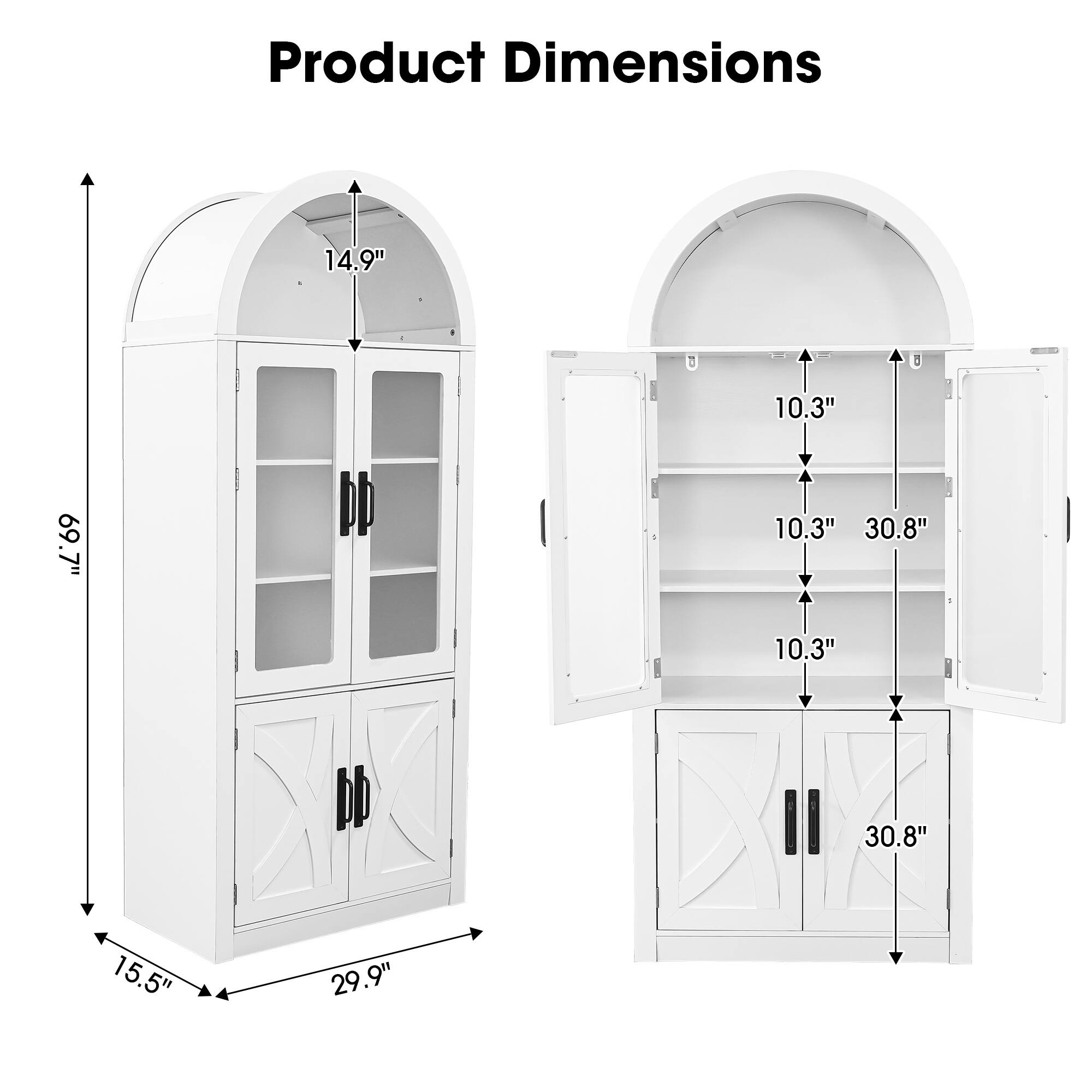 Product Dimensions: 14.9" H x 10.3" W x 69.7" D