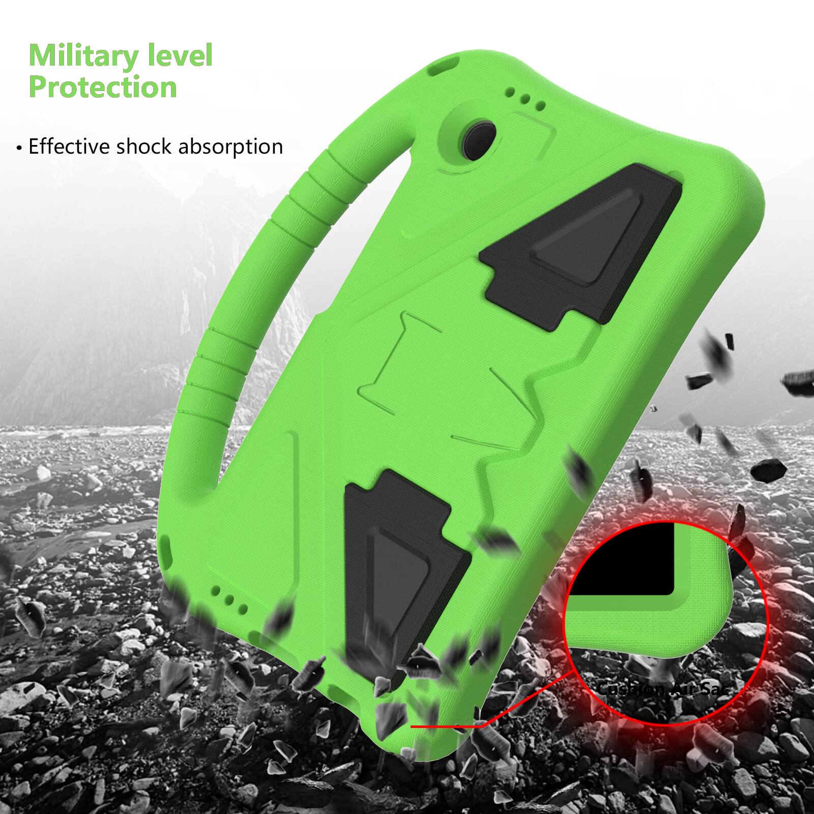 Military level Protection  
- Effective shock absorption