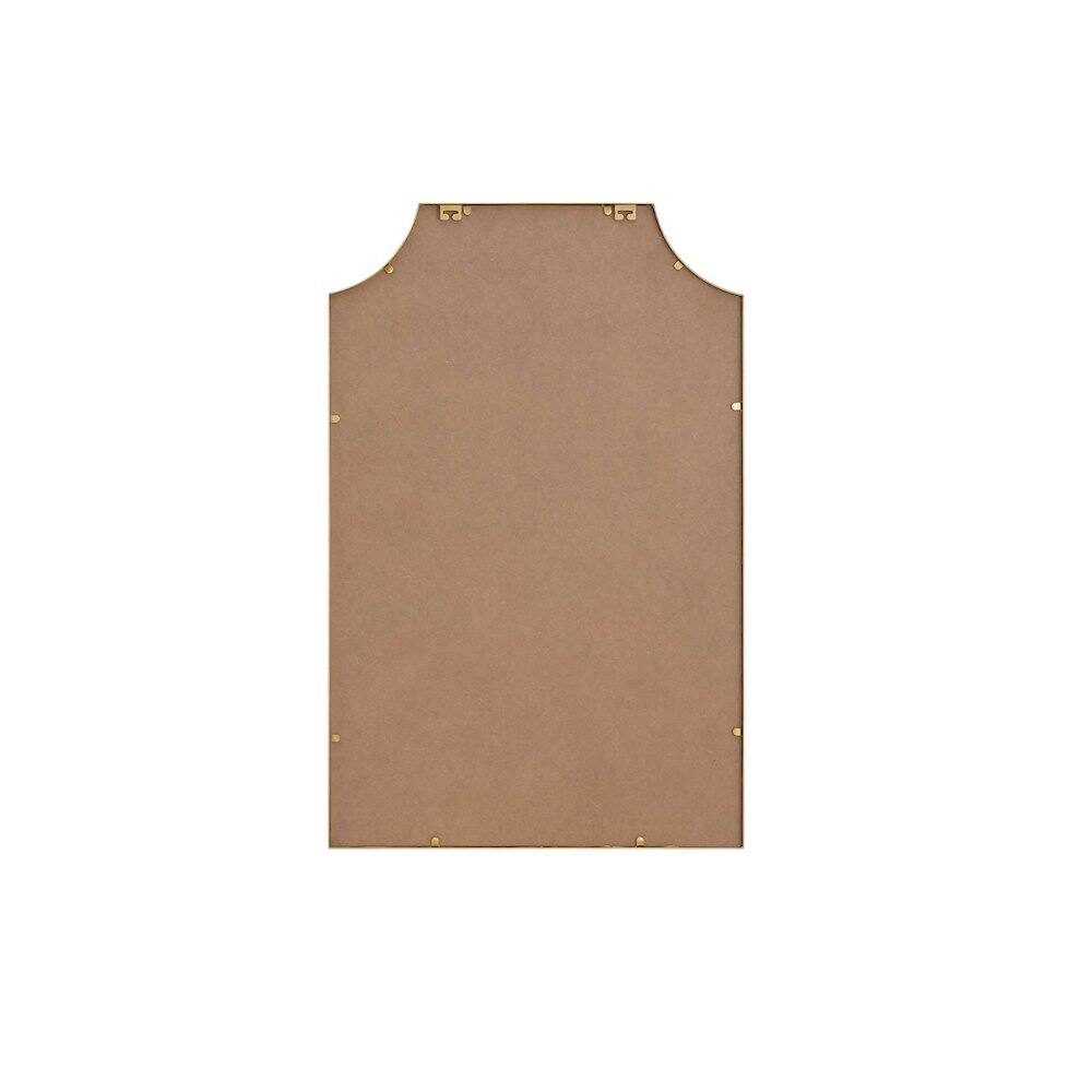 Angle. Elegant Kitchen and Bath - Notched Metal Mirror 27x42 inch in Brass - Brass.