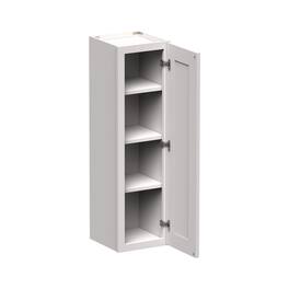 Boyel Living - 12-in W x 42-in H x 12-in D Shaker RTA Kitchen Wall Cabinet with Soft-Close Doors - Glacier White