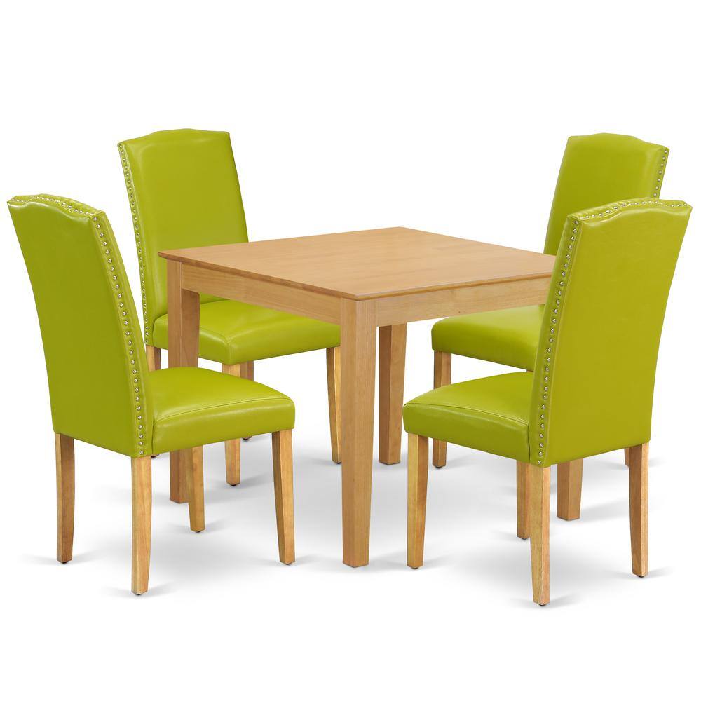 Back. East West Furniture - Dining Room Set Oak - Oak.