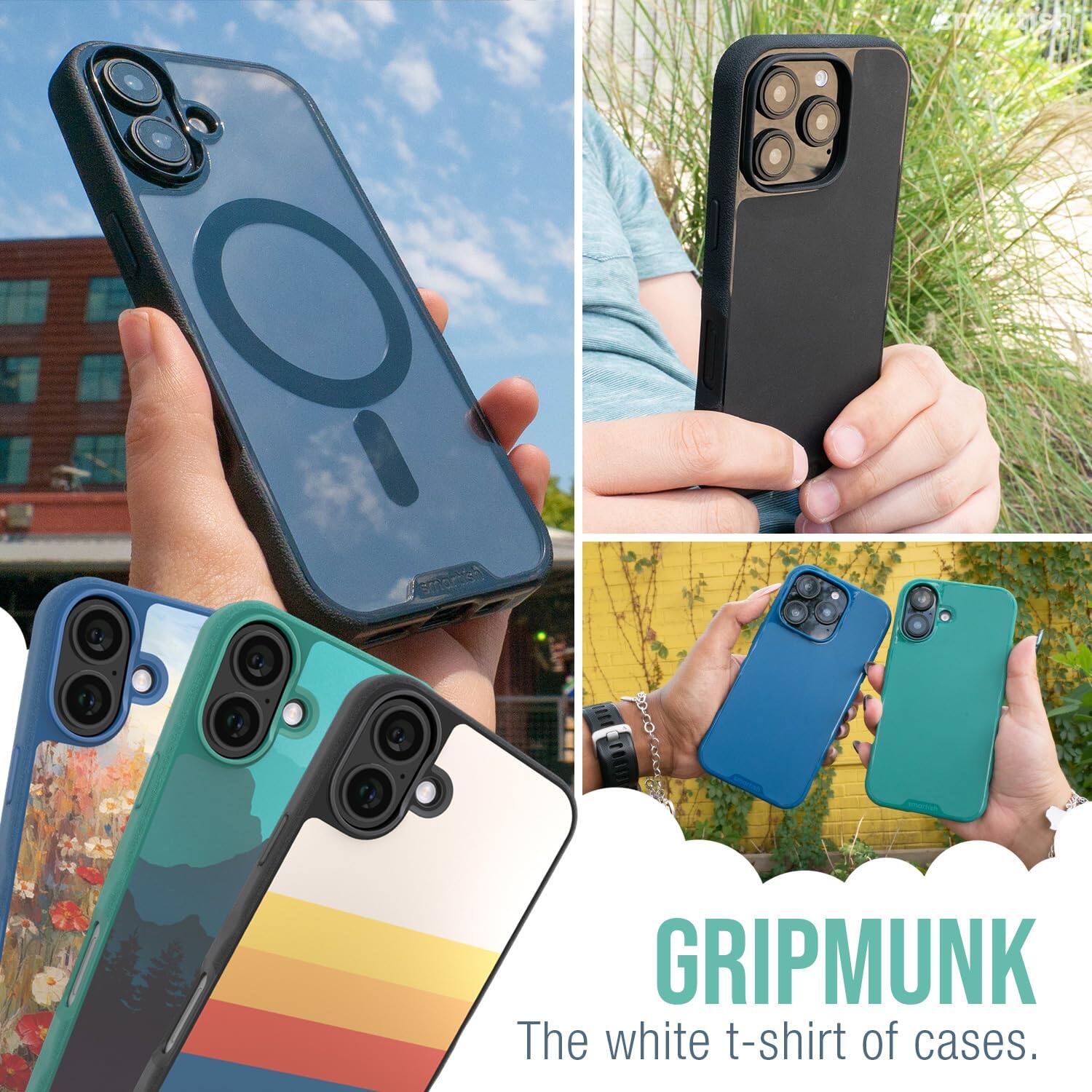 GRIPMUNK  
The white t-shirt of cases.