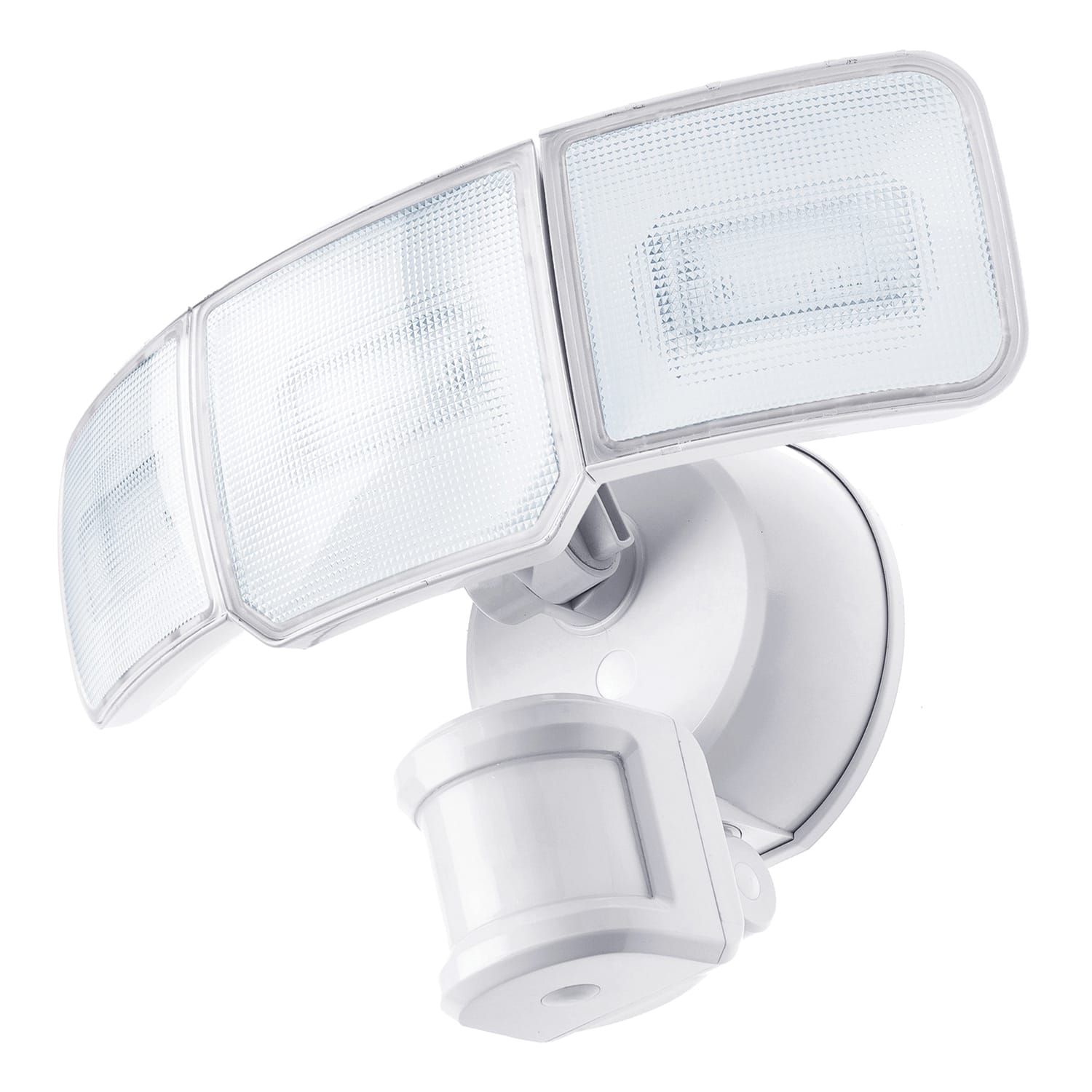 Home Zone Security - Smart SMD 3-Light Motion Sensing LED Outdoor Flood Light, 3,500 Lumens - White