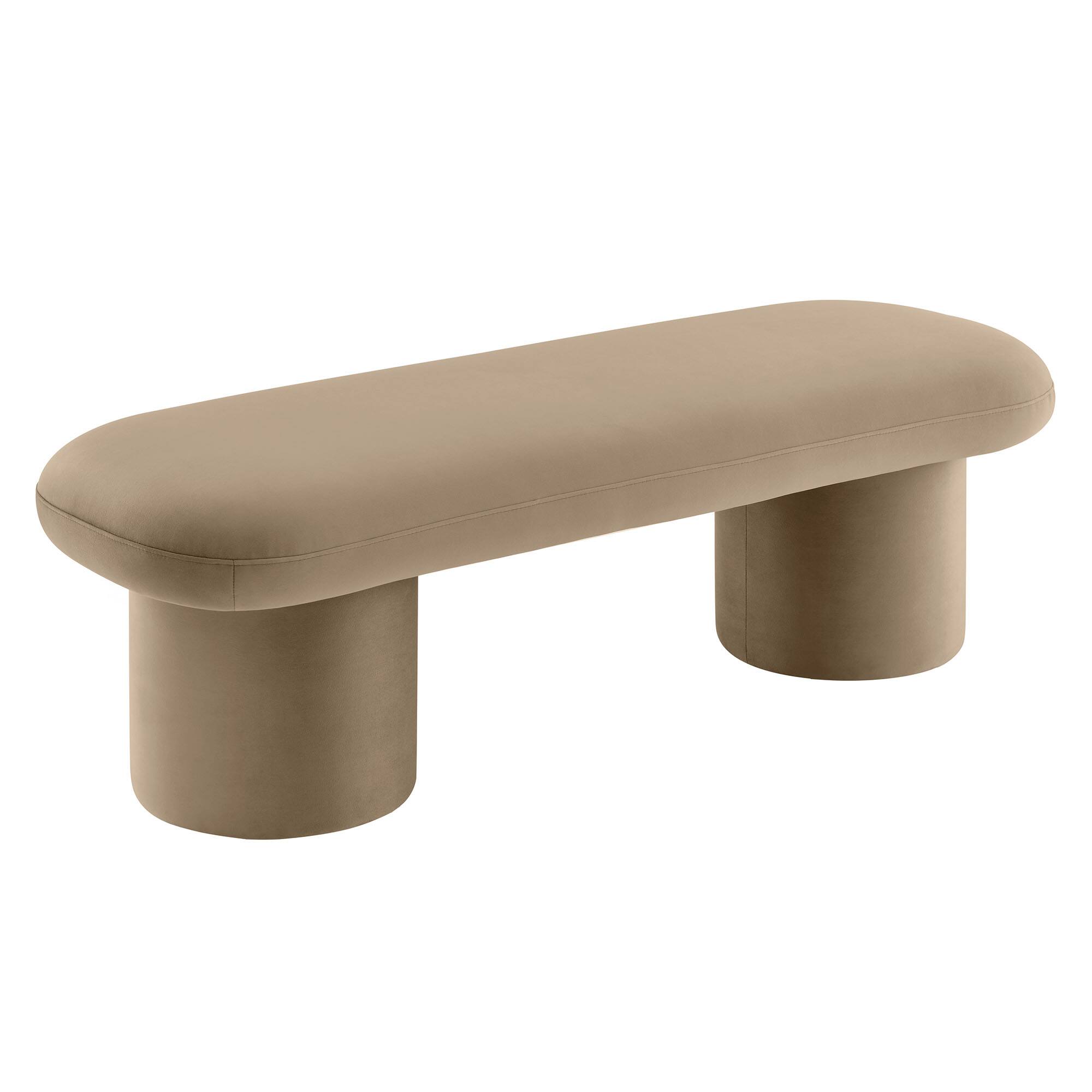 Alt View 2. Modway - Orla Performance Velvet Bench by Modway - Brown.