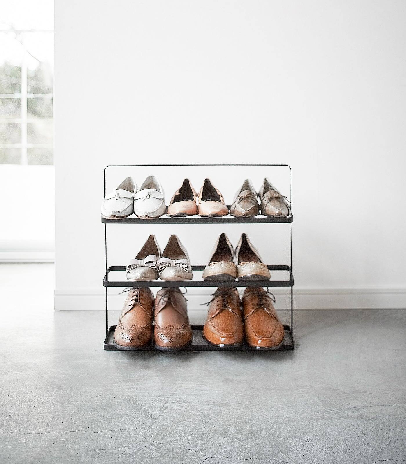 Alt View 6. Yamazaki Home - Shoe Rack (18" H)  - Steel - Black.