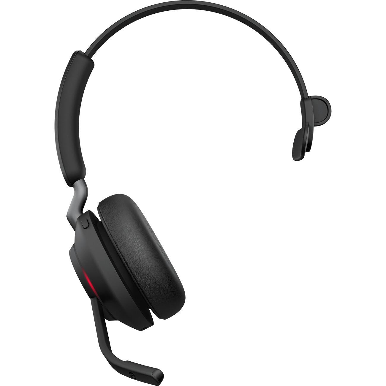 Alt View 7. Jabra - Jabra Evolve2 65 Headset - Mono - USB Type C - Wireless - Bluetooth - Over-the-head - Monaural - Supra-aural - Black - Blue.