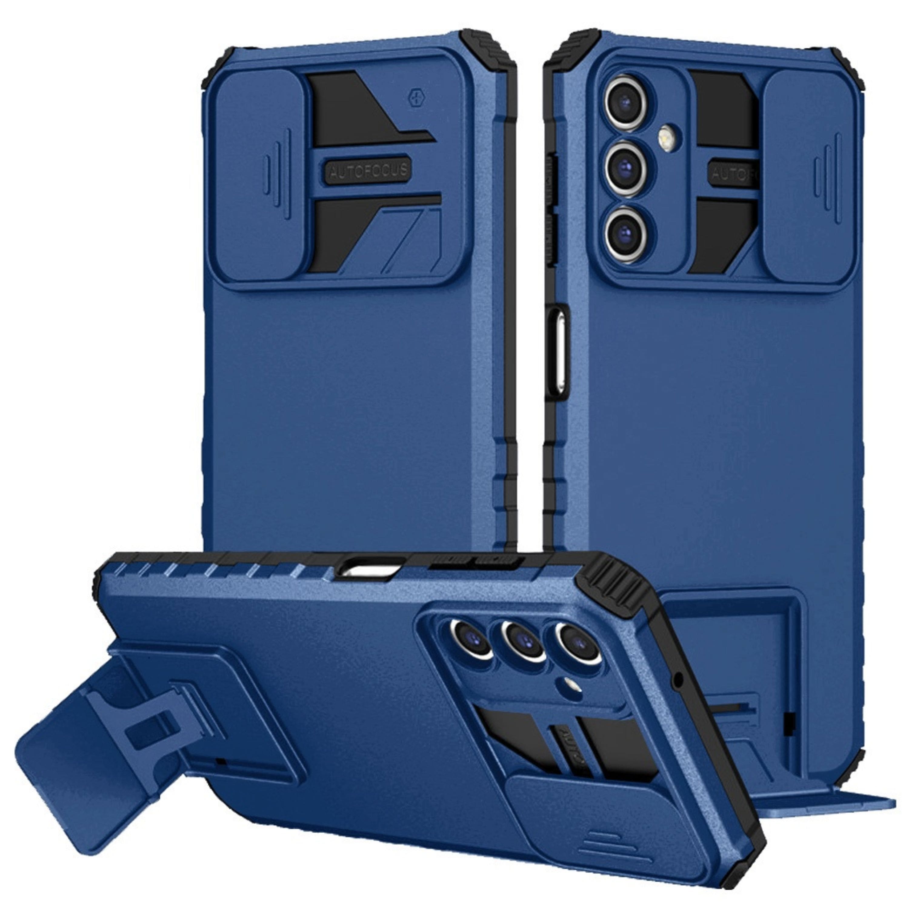 Kitcheniva - Dual Layer Camera Protection Stand Plus Tempered Glass For Samsung S25 Plus/S24 Plus - Blue price history on PriceWatchPro