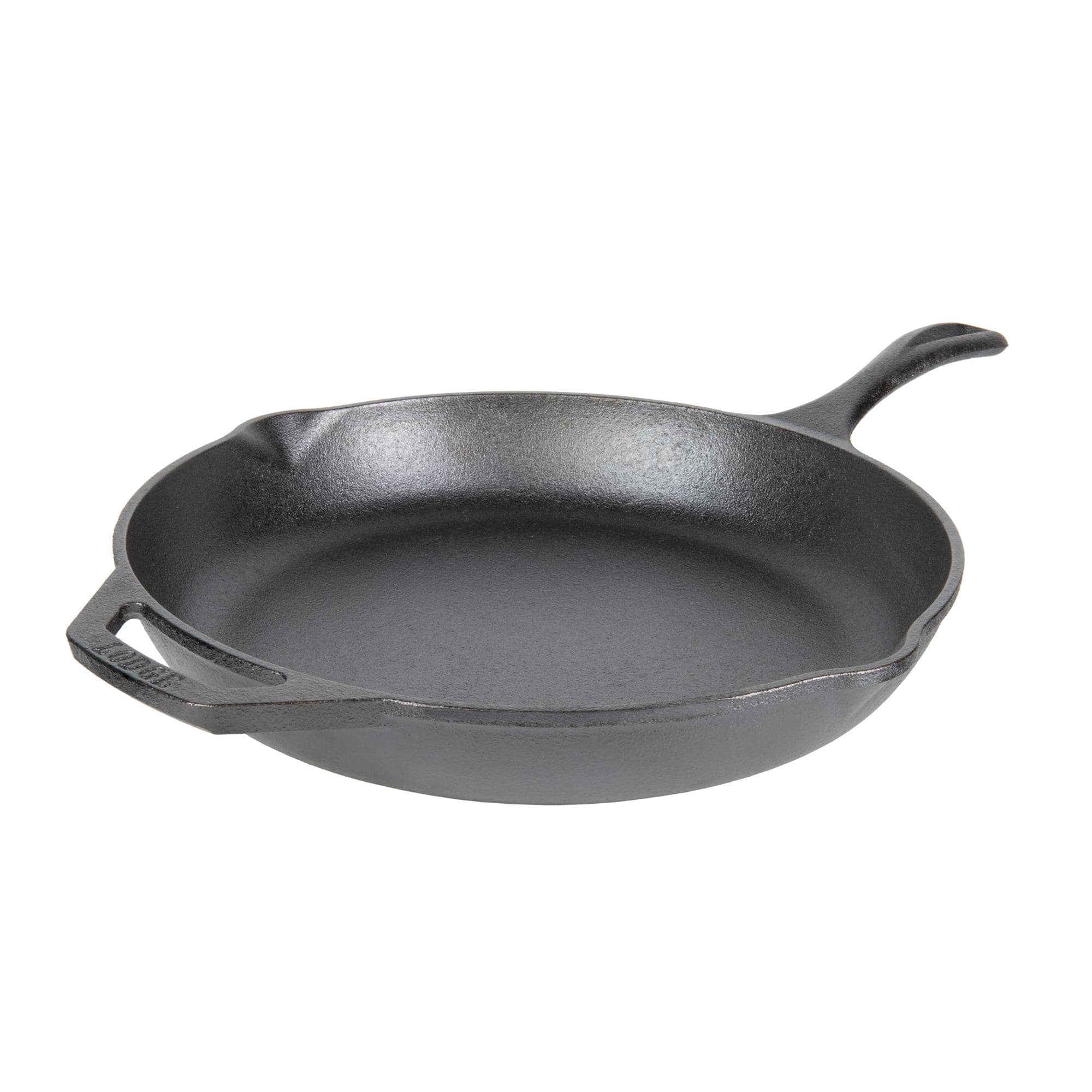 Lodge - 12" Cast Iron Skillet - Chef Collection - Perfect Sear - Ergonomic Handles - Superior Heat Retention - Cookware - Black