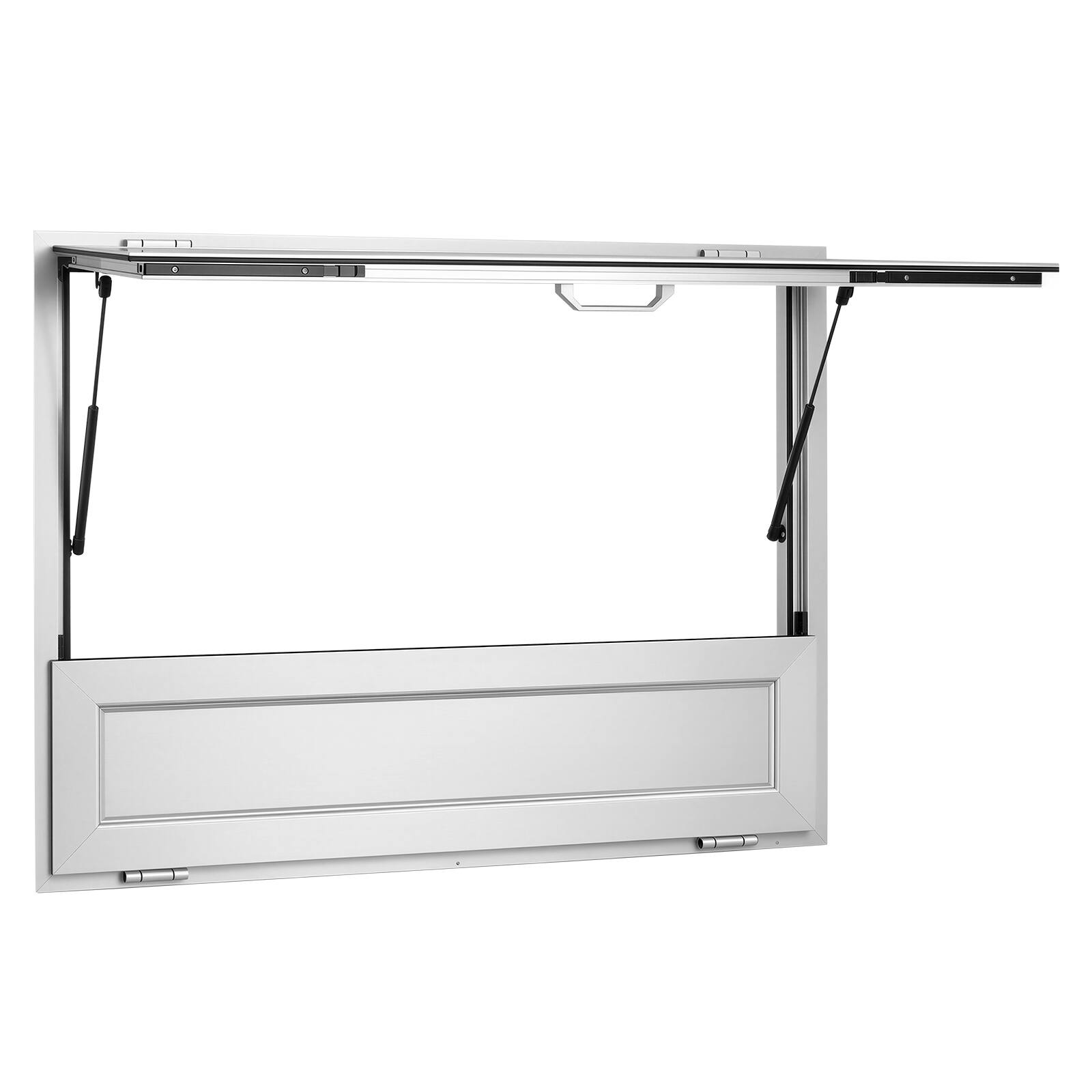 Alt View 5. VEVOR - Concession Window Folding Shelf 48x36in Aluminum Alloy Service Window, for Food Truck, Up to 85 Degrees - White.