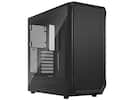 Front. Fractal Design - Fractal Design Focus 2 Black ATX mATX Mini ITX Clear Tinted Tempered Glass Mid Tower Computer Case - Black.