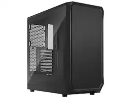 Fractal Design - Focus 2 Black ATX mATX Mini ITX Clear Tinted Tempered Glass Mid Tower Computer Case - Black