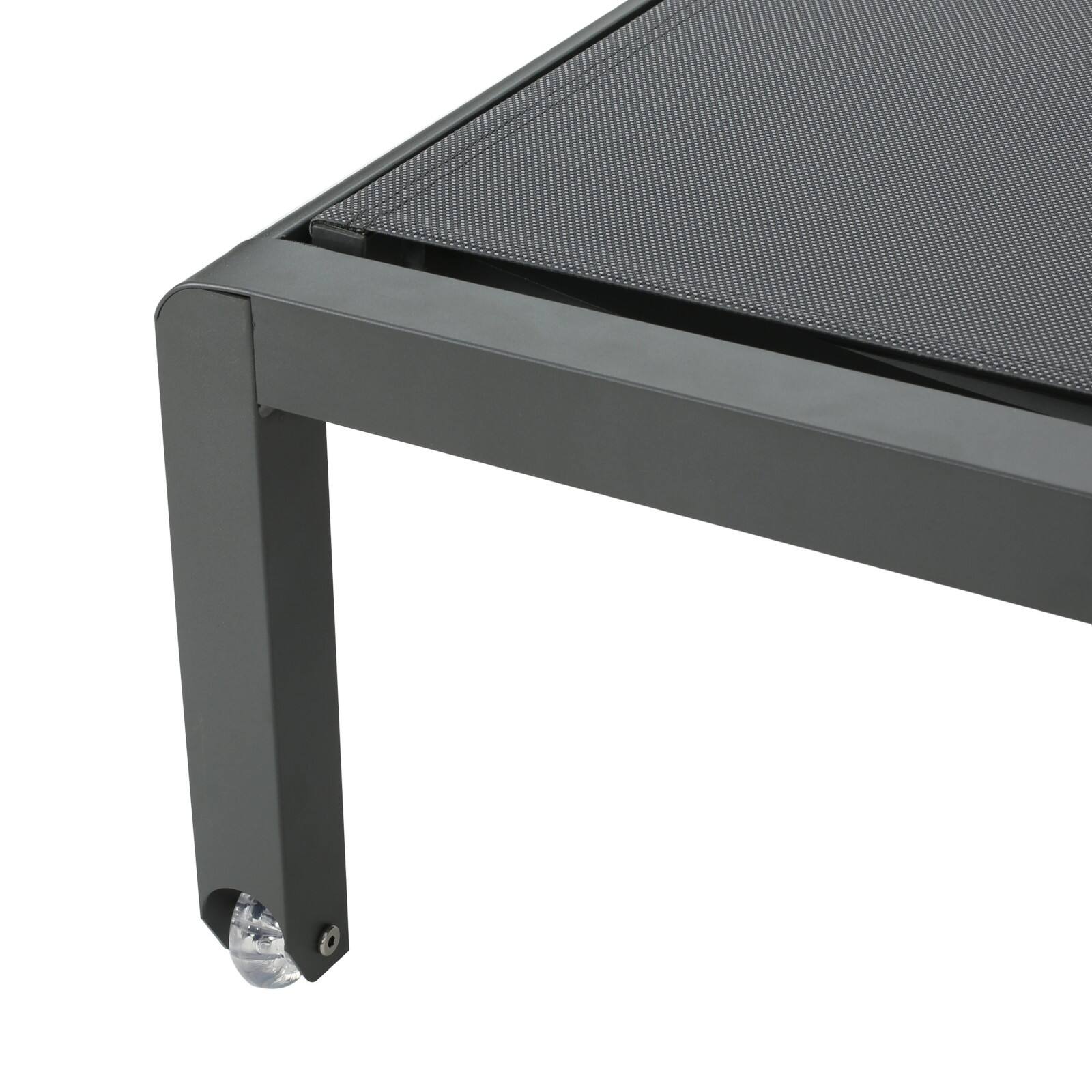 Alt View 7. Ecooso - Outdoor Chaise Lounge Chair Set of 2, Aluminum Adjustable, All Weather Use UV Resistant 400lbs Weight Capacity - Gray.