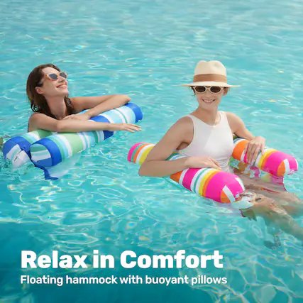 Relax in Comfort
Floating hammock with buoyant pillows