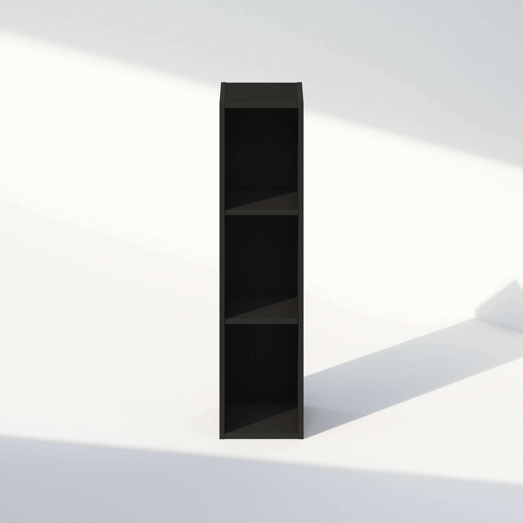 Alt View 2. Furinno - Reed 3-Tier Multipurpose Clothing & Closet Storage Organizer Shelf, 8-Inch Width - Blackwood.