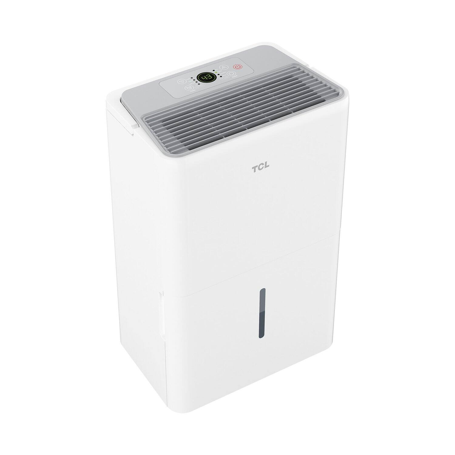Alt View 7. TCL - TCL 25 Pint 2000 Sq. Ft. Portable Dehumidifier, ENERGY STAR® Certified, Quiet Operation, Bucket or Continuous Drain - White.