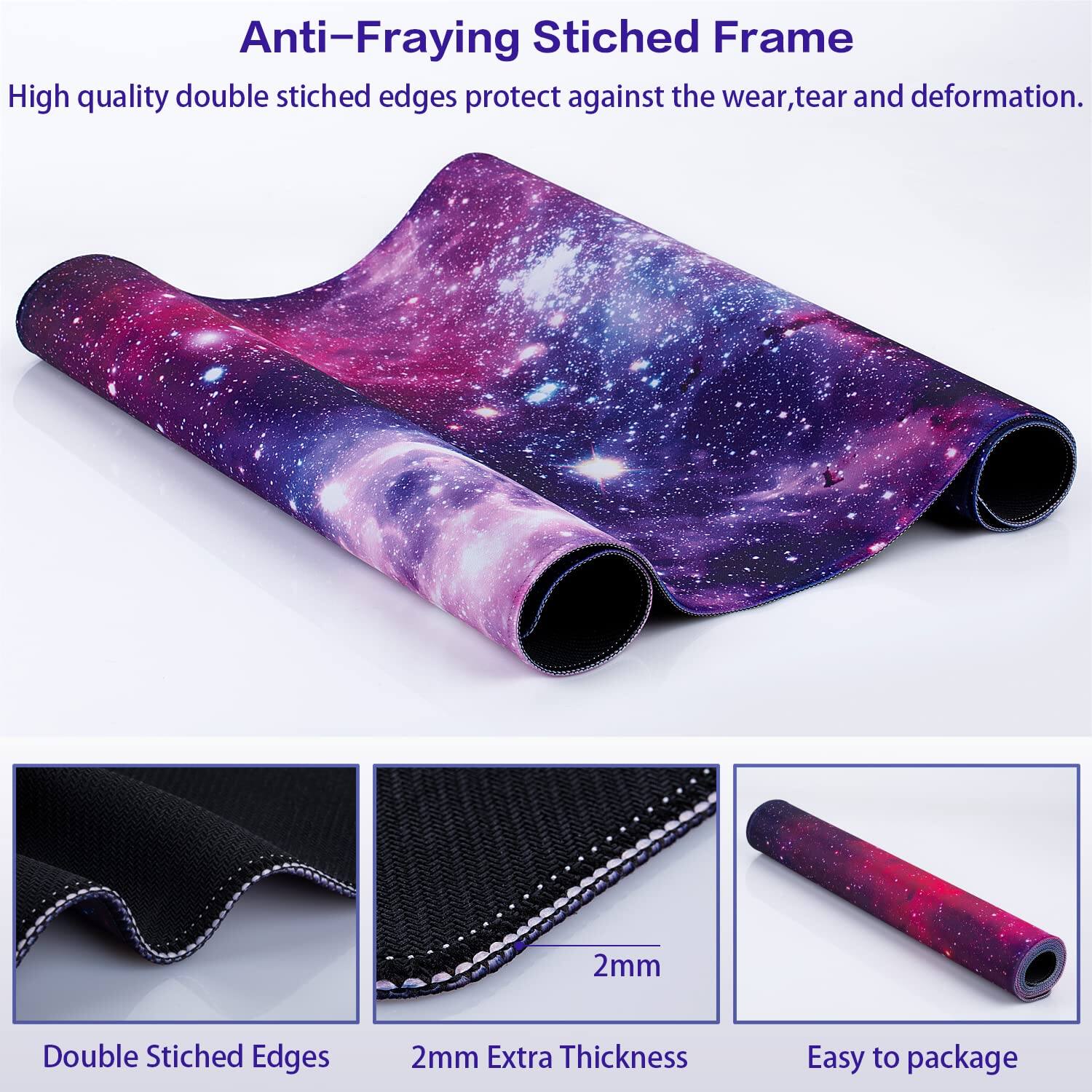 Anti-Fraying Stitched Frame

High quality double stitched edges protect against the wear, tear, and deformation.

Double Stitched Edges

2mm Extra Thickness

Easy to package