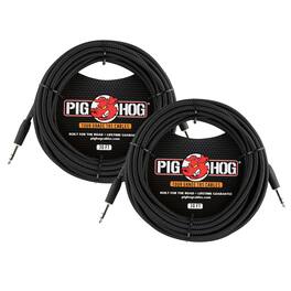Pig Hog - 2x PTRS30BK Woven TRS Cable 30ft - Black