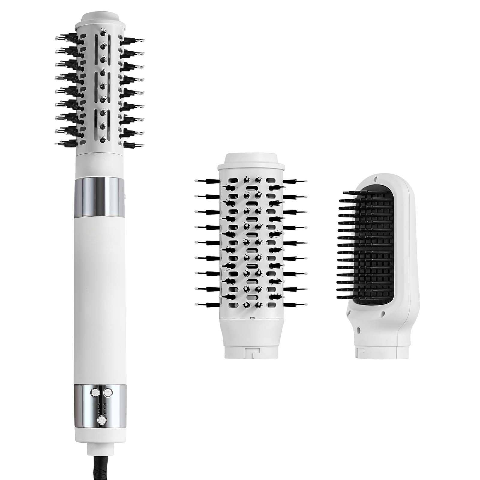 Glintex - Hair Dryer Brush, Ionic Hot Air Styler with High-Speed Brushless Motor, Oval and Paddle Brushes for Fast Drying