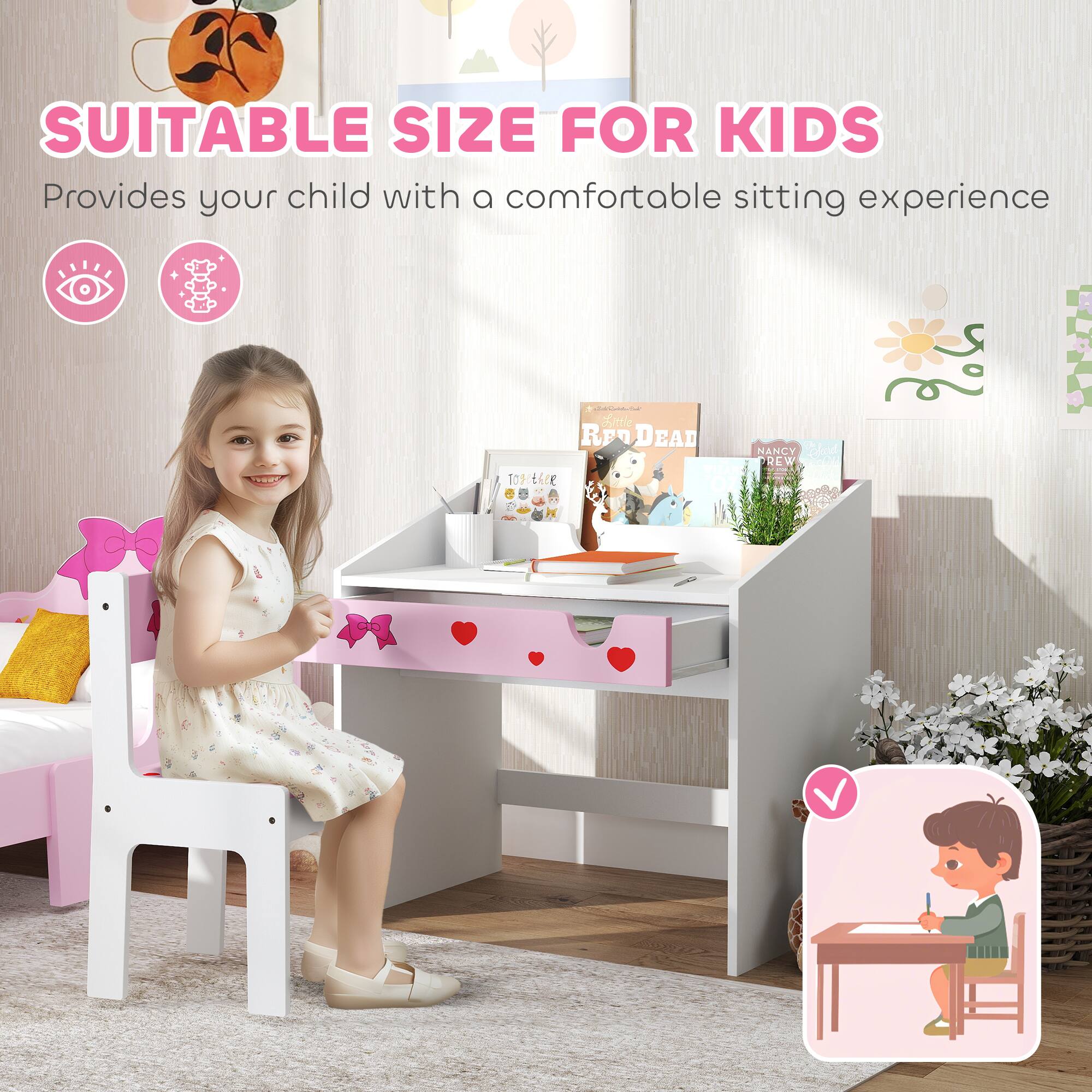 SUITABLE SIZE FOR KIDS  
Provides your child with a comfortable sitting experience