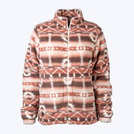 Mobile Warming - Women's Upland Sherpa Printed Heated Long Jacket - Clay Aztec